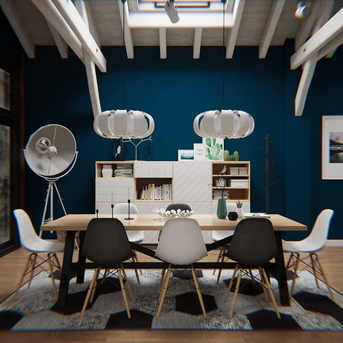 Microblend Interior Paint and Primer - Blue/Azuresque, Gloss Sheen, Quart, Premium Quality, High Hide, Low VOC, Washable, Microblend Cabo Collection