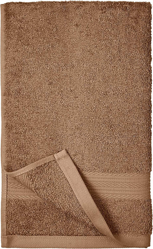 Amazon Basics Fade-Resistant Cotton Hand Towel - 6-Pack, Acorn