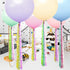 ArcHome 6PCS 36 Inch Pastel Balloons,Unicorn Balloons With Tissue Paper Tassel For Pastel Party Decorations/ Unicorn Birthday Decorations For Girls