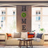 Wooden Home Sign with Green Wreath Flower, Wall Hanging Decor 11.8 Inch Home Decorative Sign Rustic Wooden Letters Decor for Living Room Kitchen Entry Way Housewarming Decoration