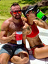 Gangster Armor Grip (White - Glow in the dark) Handle for your cup 20 oz Yeti RTIC Beast Simple Tumbler silicone sleeve & boot - 20 oz Rambler (White - Glow)