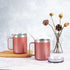2 Pack Stainless Steel Coffee Mugs with Handle, 12Oz Insulated Coffee Mug, Double Wall Vacuum Insulated Camping Mug with Lid, Thermal Coffee Mug for Coffee, Tea, Hot and Cold Drinks (Rose Gold)