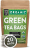 Organic Green Tea Bags | 20 Tea Bags | Eco-Conscious Tea Bags in Kraft Bag | by FGO