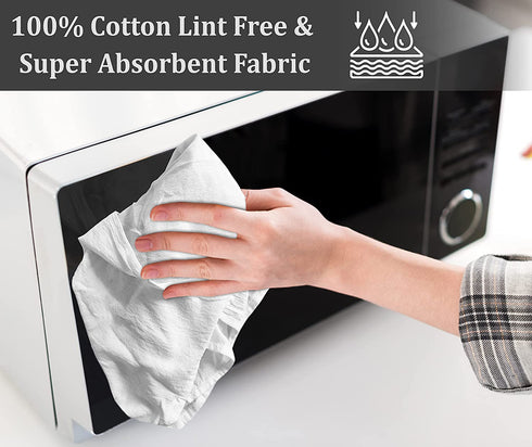 RUVANTI 12 Pack Extra Large Flour Sack Dish Towels (28"x28") 100% Cotton Reusable Un Paper Towels/Tea Towels. Dish Cloths are Highly Absorbent. Perfect for Dish Drying, Cleaning, Diaper, Embroidery.