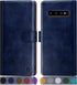 SUANPOT for Samsung Galaxy S10 6.1"(Non S10e,S10+) with RFID Blocking Leather Wallet case Credit Card Holder,Flip Folio Book Phone case Shockproof Cover Women Men for Samsung S10 case Wallet (Blue)