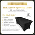 6ft Tablecloth Rectangular Spandex Linen - Black Table Cloth Fitted Cover for 6 Foot Folding Table, Wedding Linens Banquet Cloths Rectangle Covers (2 Pack)
