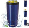 KOOZIE® Stainless Steel Triple 3-in-1 Can Cooler, Bottle or Tumbler with Lid for 16 oz Tall Boy Cans, Double Wall Vacuum Insulated for Hot and Cold Drinks | Royal Blue