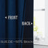 Faux Suede Solid Window Curtain Panels 84 Inches Long with Grommet Top Window Treatment Set Room Darkening Drapes for Bedroom/Living Room, Navy Blue, 55×84 Inch, Pairs to GO