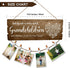 Buecasa Gifts for Grandma from Grandson and Granddaughter - Nana Grammy Birthday Gifts Picture Holder with 6 Heart Clips 15.8x6.0 Inches