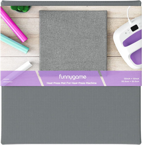 Funnygame Easy Press Mat 12x12, Heat Press Pad for Cricut Easypress 3/2/Easypress/Cricut Easy press Mat Both Sides for HTV Ironing Insulation Craft and Vinyl Heat Transfer Projects