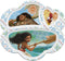 Zak Designs Disney Moana Dinnerware Melamine 3-Section Divided Plate Made of Durable Material and Perfect for Kids, Divided Plate, Moana