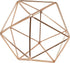3D Geometric Himmeli Centerpiece & Hanging Ornament, Chrome Plated Metal - 6 Inch Size (Rose Gold)