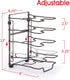 Simple Trending Adjustable Pan and Pot Lid Organizer Rack Holder, Kitchen Counter and Cabinet Organizer, Bronze