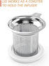 immaculife Tea Cup with Infuser and Lid Tea Mug with Lid - Teaware with Filter 16oz Halloween/Birthday Gift, Platinum Print