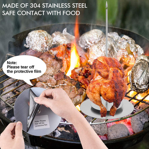 ZAUGONTW Skewer Hack, Stainless Vertical Skewer Grill with Anti-Scald Design T Hook, Removable Brazilian Grill Rack BBQ Grilling Rack for Tacos Al Pastor, Churrasco, Shawarma, Chickens, Other Dishes.