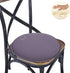 Big Hippo Chair Pads, Memory Foam Chair Seat Cushion Non Slip Rubber Back Thicken Round Stool Cushions with Elastic Bands for Home Office Outdoor Seats (16inch, Gray-1pc)