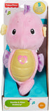 Fisher-Price Soothe & Glow Seahorse, Pink, Plush Toy with Music, Ocean Sounds and Lights for Baby