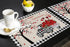 ZEREAA Valentines Day Placemats Set of 4, Plaid Hem Love Tree with Rose Truck Heat Resistant Washable Farmhouse Place Mats for Dining Table Kitchen Decor