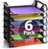 Officemate OIC Achieva Side Load Letter Tray, Recycled, Black, 6 Pack (26212)