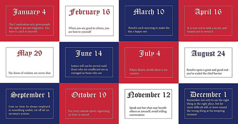 Benjamin Franklin Quotes Daily Flip Calendar - Perpetual 365 Days of Wisdom from Poor Richards Almanack for Motivation Inspiration Home Office Desk Decor