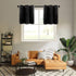MRTREES Blackout Tier Curtains Black 24 inch Length Kitchen Tiers Short Cafe Curtains Triple Weave Bathroom Small Window Treatments Grommet Top 2 Panels
