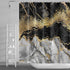 Black Gold Marble Shower Curtains for Bathroom Abstract Golden Cracked Lines Modern Luxury Geode Shower Curtain Waterproof Fabric 72x72 Inch with Hooks