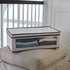 Household Essentials 514 Vision Storage Box - Natural Canvas with Brown Trim - Large