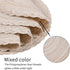 homing Round Placemats Set of 6 for Dining Table Woven Heat Resistant Anti-Slid Cotton Kitchen Table Mats 14 Inch, Easy to Care, Mixed Color, Beige