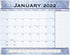 2022 Desk Calendar by AT-A-GLANCE, Monthly Desk Pad, 21-3/4" x 17", Standard, Slate Blue (89701)