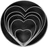 Fox Run Heart Shaped Cookie Cutters, 5-Piece Set with Storage Tin Included, Stainless Steel