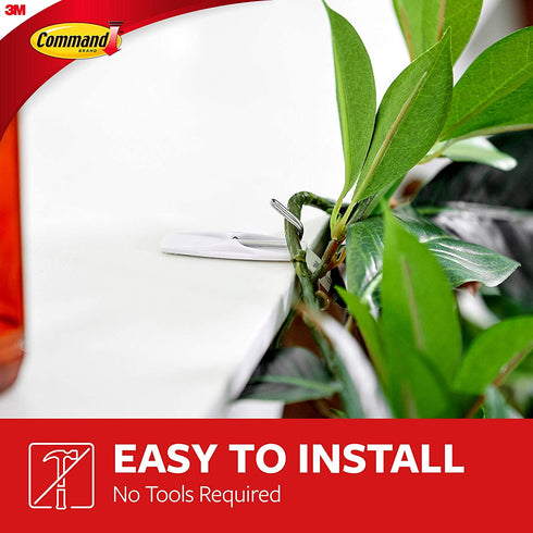 Command Medium Wire Toggle Hook Value Pack, White, 7-Hooks, 8-Strips, Organize Damage-Free