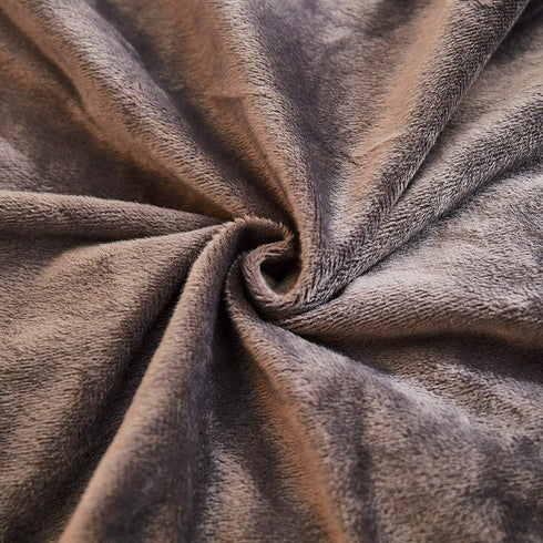 JAUXIO Faux Fur Decorative Throw Pillow Shams 2 Pack Luxury Shaggy Pillowcases Crystal Velvet Reverse King Size (Dark Grey Ombre, 20 X 36 Inches)