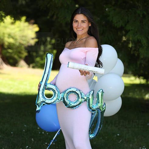 Premium Gender Reveal Confetti Cannon - Set of 2 | Heart Shaped Confetti, Pink or Blue | Gender Reveal Decorations, Gender Reveal Ideas, Boy or Girl Gender Reveal Poppers, Baby Reveal Party Sparklers