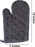 DII Basic Terry Collection 100% Cotton Quilted, Oven Mitt, Mineral Gray, 2 Piece