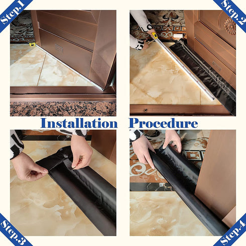 Door Draft Stopper, Draft Stopper for Bottom of Door SHMILY Adjustable Size from 32" to 38", Cover Gap Up to 1.5". Dust-Proof, Draft-Proof, Water-Proof, Winter-Proof, Block Light, Block Noise(Brown)