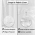 Waffle Weave Shower Curtain with Snap-in Fabric Liner & Hooks Set: Hotel Style & Top Sheer Window, Double Layers & Machine Washable for Easy Clean, 71x72, White