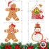 Gingerbread Christmas Ornaments - Man Boy Girl Gingerbread House Snowman Cookie Rustic Christmas Decorations Set of 4 - Claydough Christmas Tree Decorations - Christmas Tree Ornaments with Gift Box