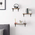 BAMEOS Floating Shelves, Rustic Wood Wall Storage Shelves, Wall Mounted Shelf Organizer Set of 3 for Living Room, Bedroom, Kitchen, Bathroom, Office