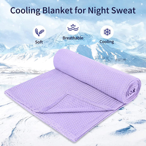 LAGHCAT Cooling Blankets, Summer Cooling Blankets for Hot Sleeper Night Sweat, Thin Blanket Cold Cool Lightweight Bamboo Blanket for Couch Bed, Blanket Cozy Soft for All Season Use