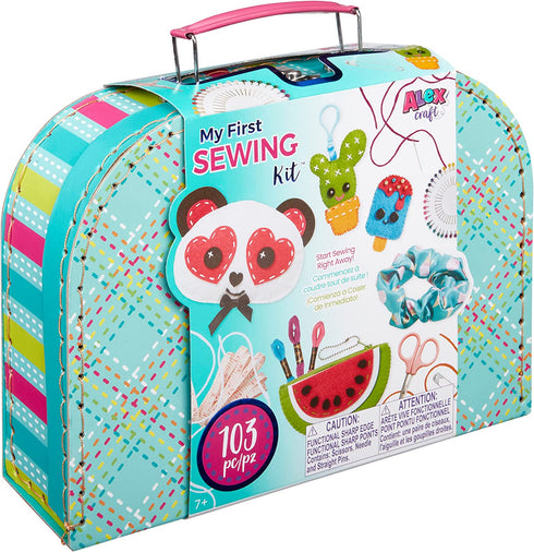 My First Sewing Kit by Alex Crafts, Perfect Sewing Kit for Beginners, Arts and Crafts Colorful and Fun Sewing Projects to Learn the Basic Skills of Sewing (Ages 7+)
