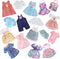 Girl Doll Clothes and Accessories 12 Sets Doll Clothes for 12 Inch Dolls Alive-Baby Doll Clothes Dress Pajamas Swimsuits Lovely Baby Doll Outfits Accessories for Christmas Birthday for Little Girl
