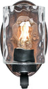 Westinghouse Lighting 6331600 Barnwell One-Light Indoor Wall Fixture, Textured Iron and Barnwood Finish with Clear Hammered Glass, 1, Iron & Barnwood
