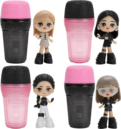 Blackpink Micro Pop Stars, Mystery Surprise Figures 4 Pack - 3” Kpop Idol Dolls - Features Lisa, Jennie, Jisoo, and Rosé - 1 of 3 Styles Chosen at Random - Interchangeable Outfits and Accessories