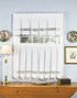 Today's Curtain Hellina Tapework Valance, 14-Inch, White - Hellina CA1800K