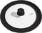 Houseables Pot Lid, Pan Cover, Universal, Silicon, Tempered Glass, Black, Fits 10", 11", 12", 4mm Thick, Vented, Replacement Top for Crockpot, Cast Iron Skillet, Heat Resistant Handle, Dishwasher Safe
