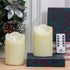 Flameless Candles with 10 Key Remote Timer Flickering Tear Wave Shaped Tealight Real Wax Simulate Dripping led Candles Battery Operated Safe for Halloween Christmas Indoor Outdoor Decor, 3x5" , 2 Set