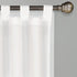 PAIRS TO GO Montana Modern Decorative Tab Top Window Curtains for Bedroom or Living Room (2 Panels), 30" x 84", White