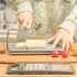 YasTant Professional Cheese Slicer for Block Cheese, Luxury Size Cheese Cutter Stainless Steel Cheese Slicer Board with Wire Cutter Heavy Duty, Perfect for Soft Semi Hard Cheese Grey