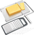 YasTant Professional Cheese Slicer for Block Cheese, Luxury Size Cheese Cutter Stainless Steel Cheese Slicer Board with Wire Cutter Heavy Duty, Perfect for Soft Semi Hard Cheese Grey