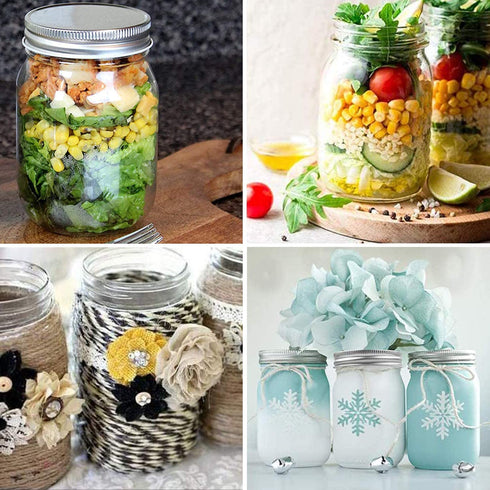32 oz Mason Jars Wide Mouth with Airtight Lids, Pickling Mason Jars Glass for Food Storage, Canning, Fermenting Fruits and Vegetables (4 Pack)